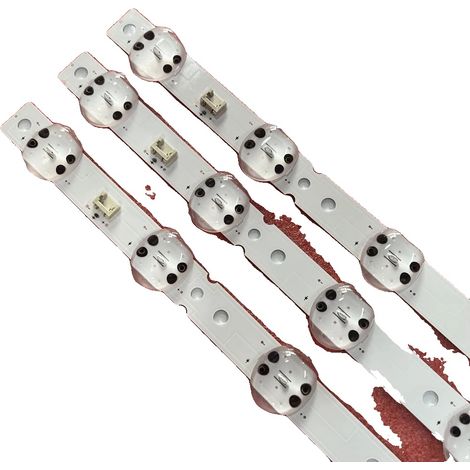 Striscia LED, materiale in alluminio, compatibile con schermi da 55 pollici, controllo tramite pulsante, connessione a 1 pin, design riutilizzabile. (1/5)