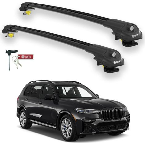 TURTLE kompatibel mit Bmw X7 (G07) 2019-2025 Dachträger Air1 Schwarz (1/5)