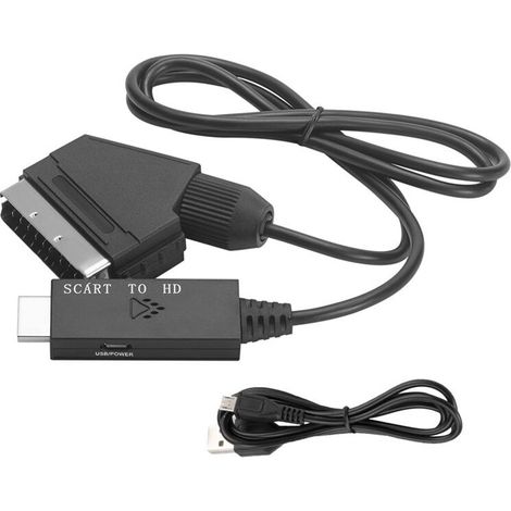 Convertisseur Compatible SCART 1080P Vers Projection D'Ordinateur Vers Adaptateur TV pour Produits SCART Connectant des Produits HD