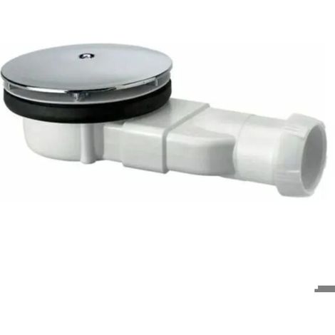 Bonde de douche extra-plate avec dôme en ABS, blanche, pour salle de bain moderne - 726213806 (1/3)