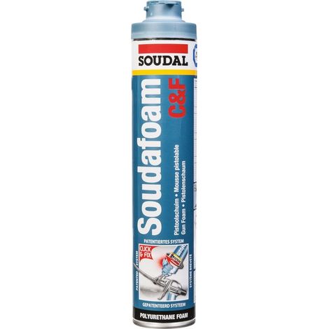 Soudal – Mousse polyuréthane expansive 750ml – Isolation acoustique et thermique – Pour espaces confinés et chantiers humides (1/4)