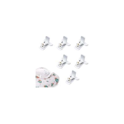 Lot de 6 clips de couette et clips de drap de lit avec attaches rembourrées solides pour empêcher la couette de bouger Accessoires de literie (1/5)