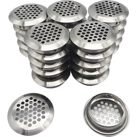 27 Lüftungsgitter, Edelstahl 35 mm, Rundgewebe, für Küche, Schrank (1/5)
