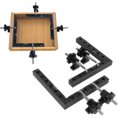 Équerre de serrage à angle droit pour le travail du bois, équerre en alliage d'aluminium, bloc de positionnement à 90°, équerre de fixation à angle droit à 90° pour le travail du bois (1/5)