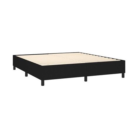 Sommier champignon avec éclairage LED et matelas, noir, 180 × 200 cm, tissu, tissu doux et respirant, éclairage led d’ambiance, pour chambre, confort quotidien, assemblage rapide (1/5)