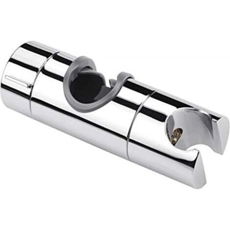 1 piece Shower holder, silver universal shower head bracket, suitable for 18 to 25 mm shower rod, made of solid ABS, thickened and improved shower head holder (1/4)