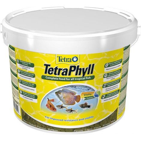 Tetra Phyll Secchiello Alimento Escamas 10 L para Peces