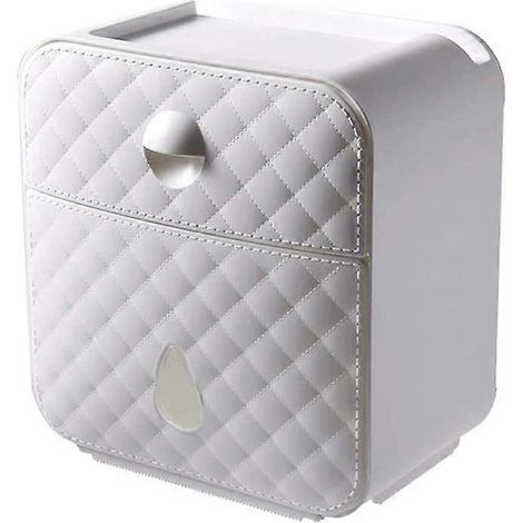 Porte-papier toilette sur pied avec rangement, base lestée, finition or brossé antirouille, 60 cm (23,2 po) (1/5)