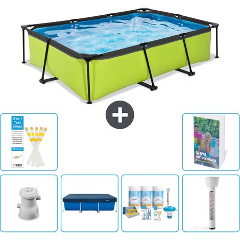 Exit Pool Rechteckig - 300x200x65 cm - 7-teilig S226