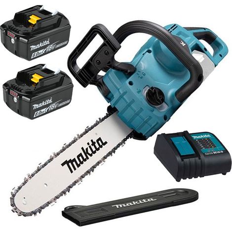 Makita 18v Cordless Chainsaw Brushless 350mm 35cm Cutting Guard + 2x 6.0AH Kit (1/5)