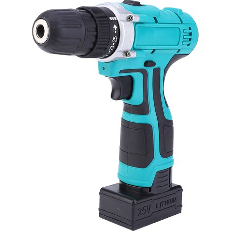 Perceuse-visseuse sans fil 25 V avec batterie lithium-ion, prise UE 110-220 V, batterie et chargeur inclus. (1/5)