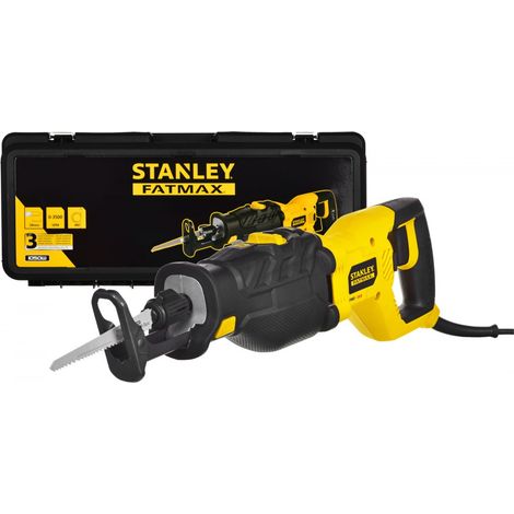 STANLEY FATMAX FME365K-QS Sierra de sable pendular con cable Motor de 1050W Diseño ergonómico con revestimiento de goma