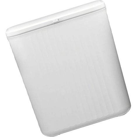 Poubelle Murale Blanche de 9l, Poubelle de Cuisine Peu Encombrante avec Couvercle Coulissant, Grande capacité pour Chambre à Coucher et Salle de Bain (1/5)
