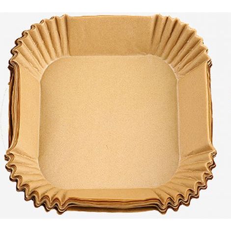 Lntyq Papier Cuisson Air Fryer 20cm, 100Pcs Papier Air Fryer Carrée Antiadhésif Résistant à l'huile et à l'eau, Air Fryer Accessoires, Papier Sulfurisé pour Air Fryer, Micro-ondes, Four, Vapeur