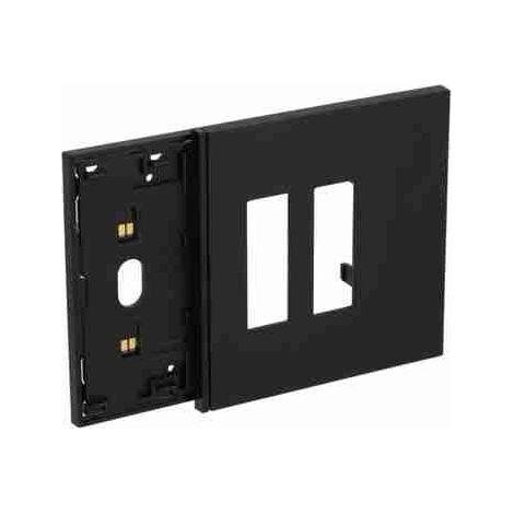 Marco electrificado BTIKG8103M02 con tapa de doble enchufe Italia