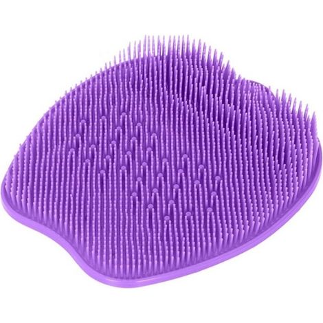 Tapis de massage des pieds pour la douche avec ventouse antidérapante -Nettoyer et exfolier (violet) (1/5)