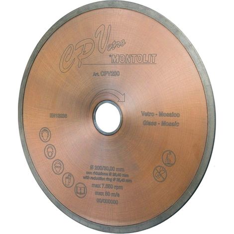 DISCO DIAMANTATO 300 MM MONTOLIT CERMONT CPV300 PER PIASTRELLE IN VETRO