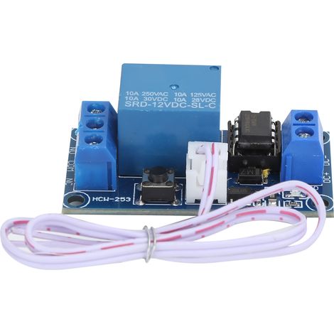 Module de Relais Bistable avec Bouton Marche/Arrêt et Auto-verrouillage, Composant de Contrôle Électronique 12V DC (1/5)