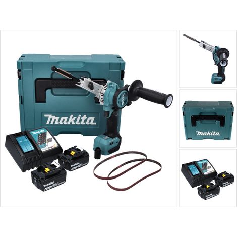 Makita DBS 180 RMJ Akku Bandfeile 18 V 9 x 533 mm Brushless + 2x Akku 4,0 Ah + Ladegerät + Makpac