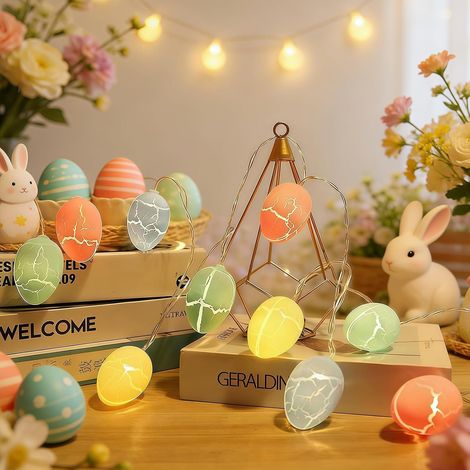 1 Guirlande Lumineuse 3M 20LED Œufs De Pâques 2 Modes Décoration Intérieur Extérieur