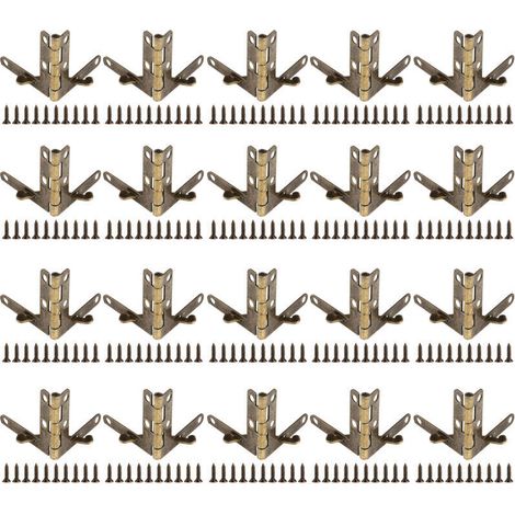 Ulisem Charnière à ressort jack 33x30mm, petite charnière à sept caractères, 20 pièces par paquet (couleur bronze) (1/4)