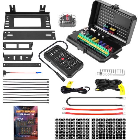 8 Gang Switch Panel LED Light Bar Control Electronic Relay System 12V/24V 60A (1/4)