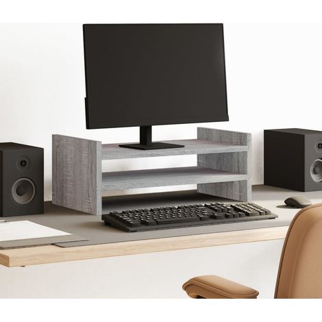 Monitorständer Grau Sonoma 50x27x20 cm Holzwerkstoff
