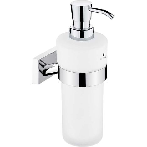Nimco Keira - Dispensador de jabón con soporte, cristal mate/cromo KE 22031W-26