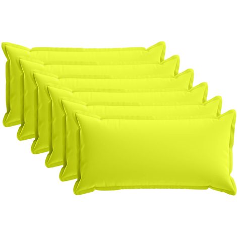 Kissen 6 stk. HOUTEN Hellgrün 40 x 80 cm Polyester vidaXL