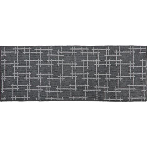 Vector Machine Washable Latex Backed Runner, 57x150cm, Grey (1/4)