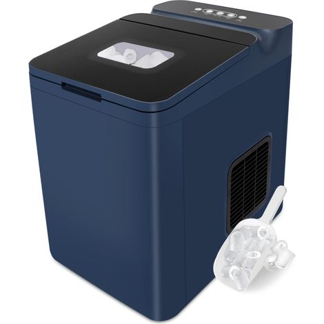 Magicfox – Machine à glaçons 1,5L – 12 kg/24h – 9 glaçons en 6 à 10 minutes – Écran tactile LED – Pelle à glaçons incluse – Bac amovible