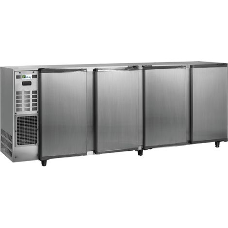 Arrière-bar inox groupe logé - 4 portes pleines - AFI COLLIN-LUCY