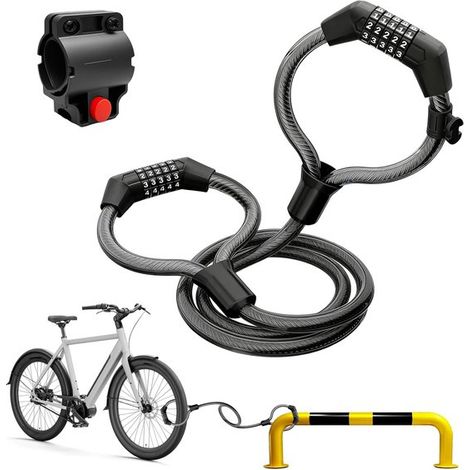 85 cm lange Fahrrad-Diebstahlsicherungskette mit 2 Schlüsseln hochsicheres Kettenschloss Geeignet für Motorräder Mountainbikes E-Bikes und Tore (1/5)