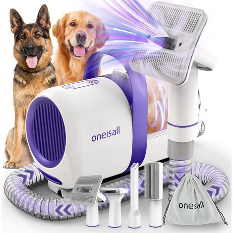 Aspirateur pour Chiens avec Brosse Puissance d'aspiration élevée, 12000 Pa, Brosse pour chiens, Aspire 99.99% des poils d'animaux, 1,5L, avec 4 accessoires (1/5)