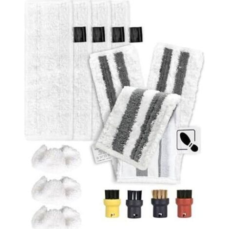 Set of 14 for Karcher Steam Cleaner Accessories for Karcher Steam Cleaner SC2 SC3 SC4 SC5 Easyfix 4 Floor Wipes 3 Sanding Pads 3 Hand Wipes Nozzle 4 Round Brushes (1/5)