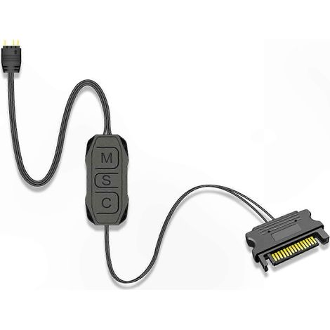 ARGB-LED-Controller mit 15-Pin-auf-3-Pin-SATA-Adapter für adressierbare Beleuchtung, RGB-Management, stabile Stromversorgung, kompatibel mit LED-Streifen. (1/5)