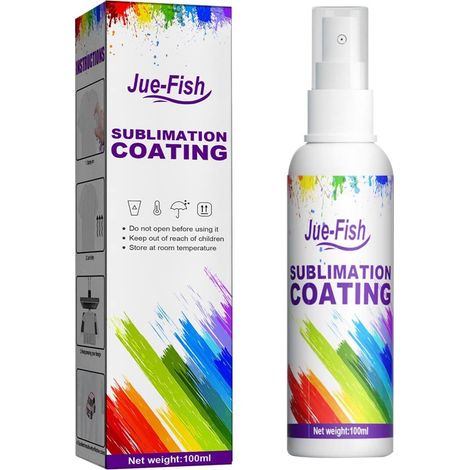 Spray d'enduction par sublimation pour t-shirts en coton tous tissus, y compris les coussins en polyester en carton de bois, spray de sublimation à séchage rapide pour obtenir 100 ml de brillance (1/5)
