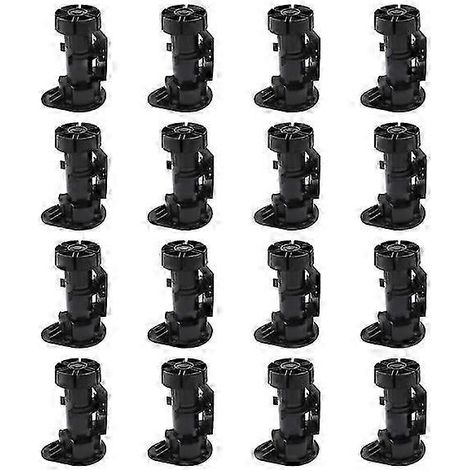 Ensemble de 16 pieds de meubles réglables comprenant des clips et des vis pour plinthes de 2,7 cm  pieds de meubles réglables de 9,5 à 12,5 cm. (1/5)