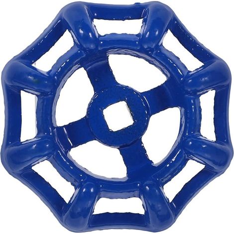Poignée de Vanne d'Eau Ronde en Métal Bleu Foncé 6X6Mm Diamètre 58Mm, Volant de Remplacement pour Robinet Extérieur, Vanne d'Arrêt Résistante aux Intempéries, Usage Plomberie et (1/5)