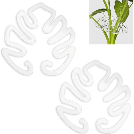 Lot de 2 tuteurs pour plantes – Supports en plastique pour Monstera, tuteurs pour plantes grimpantes d'intérieur et accessoires de croissance avec crochets (1/4)