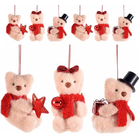 Orsetti Natalizi da Appendere Decorazioni Albero di Natale, Casa e Vetrine 6 Pz (1/3)
