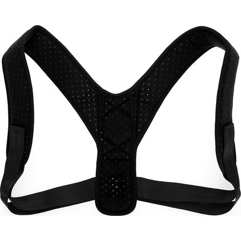 Correcteur de posture dorsal homme femme ceinture soutien épaules avec sangles réglables Noire (1/5)