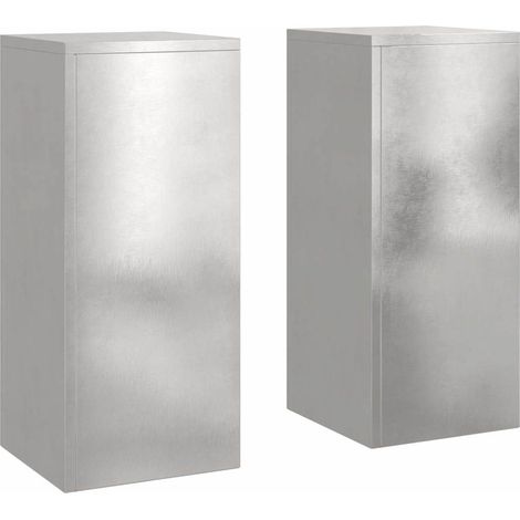 Maison Exclusive - Supporto per piante 2 pcs Argento 24 x 24 x 55 cm