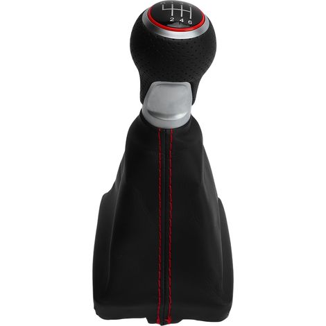 Manette de vitesse 6 rapports pour A6 C6 2004-2011, pommeau ergonomique rouge avec lettrage blanc, remplacement conducteur LHD, finition premium. (1/5)