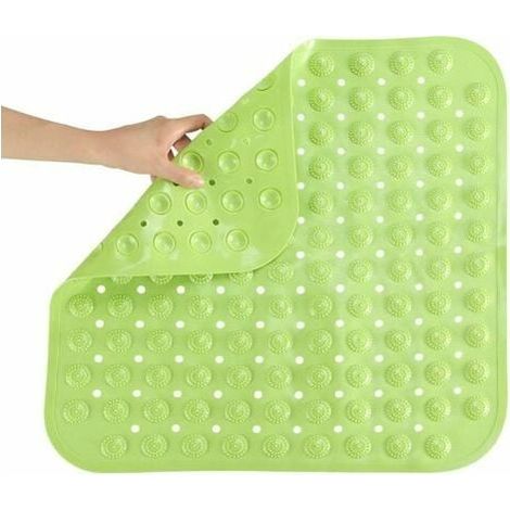 alfombrilla de baño antideslizante de PVC con 268 orificios de drenaje y función de masaje para los pies. (1/5)