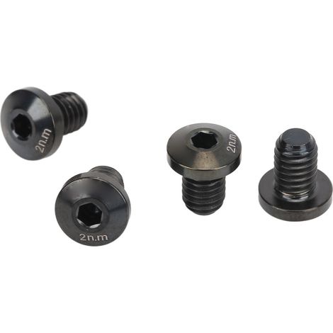 4 vis de frein pour vélo de route en alliage de titane, finition acier inoxydable durable, polissage et meulage, filetage précis, noires. (1/5)