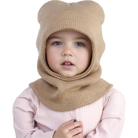 Kinder Schlupfmütze mit Schal, warm, winddicht, für Mädchen & Jungen (1/5)