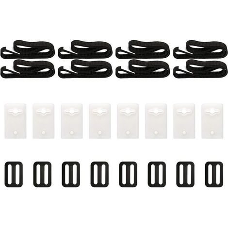 Kit de fixation pour bâche solaire de piscine, 8 Sangles de bâche solaire, kit avec sangles universelles à bobine pour fixation de bâche solaire, pour piscine enterrée (1/5)