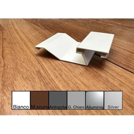 Giunto per gocciolatoio top in Alluminio : Colore - Silver (1/5)