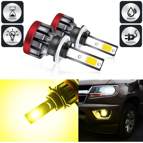 bombillas LED antiniebla 880/881, amarillas 3000K, 3000 lúmenes, 30W, alta potencia, para coches y camiones. (1/2)